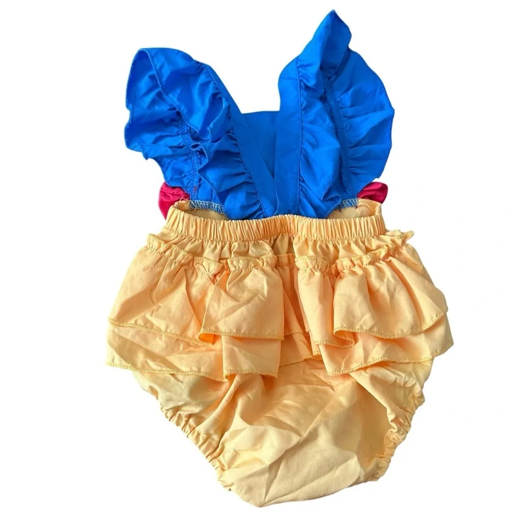 Blue and Yellow Princess Baby Romper